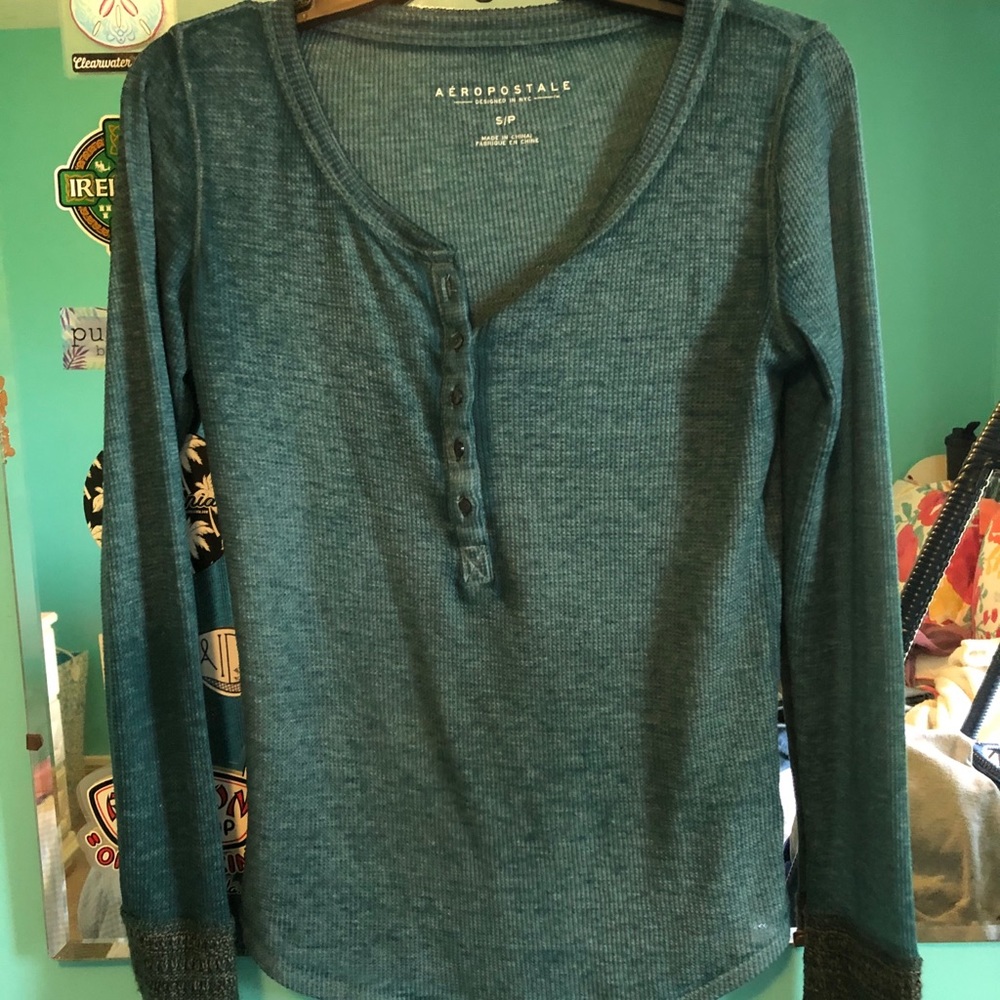 Aeropostale teal long sleeve